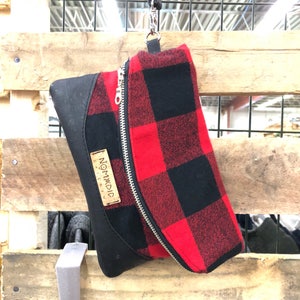 Hazel foldover clutch, small clutch bag, wristlet, foldover bag, buffalo plaid clutch, buffalo plaid bag image 2