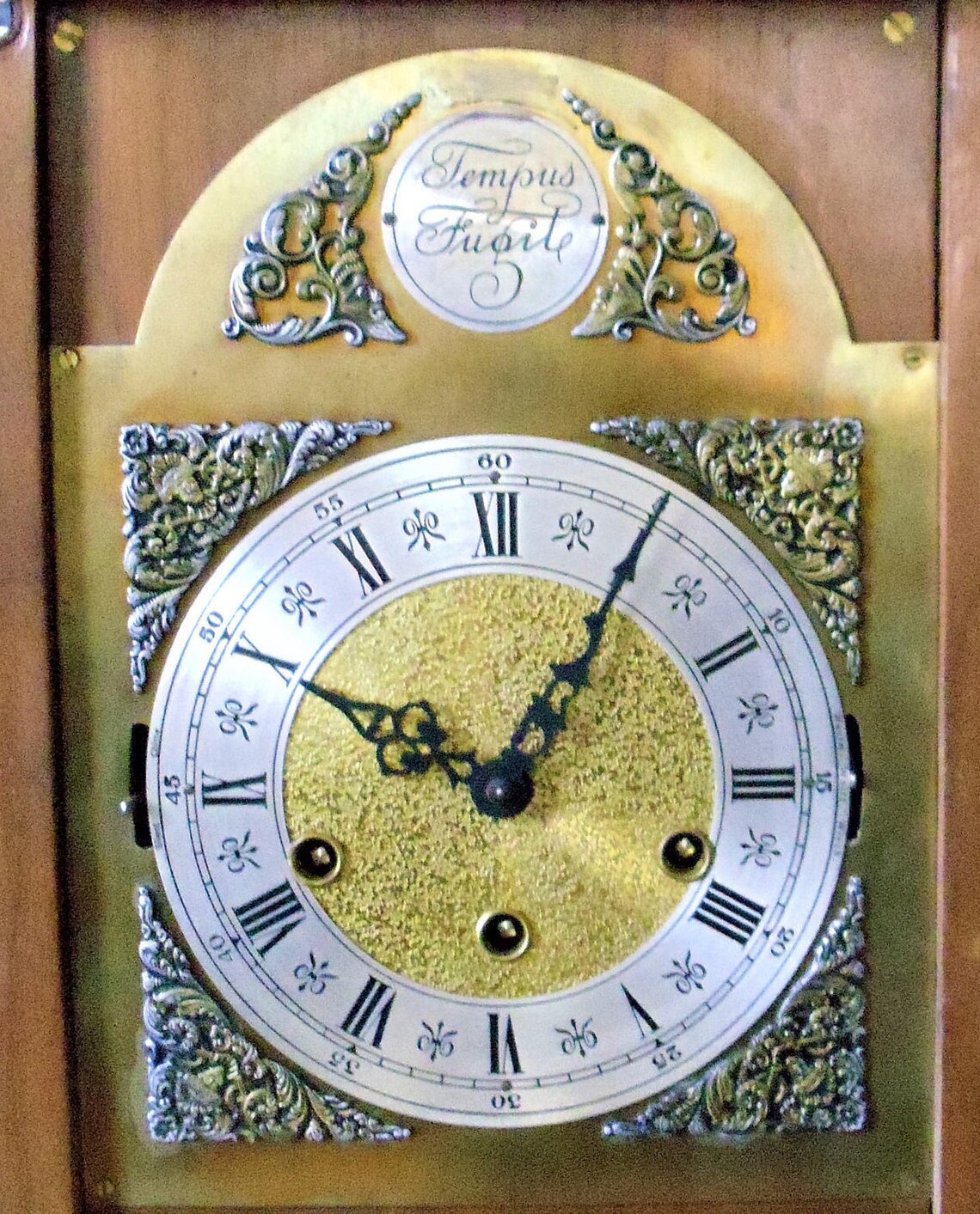 Vintage Urgos Made in Germany Mantel Clocktempus Fugit Etsy