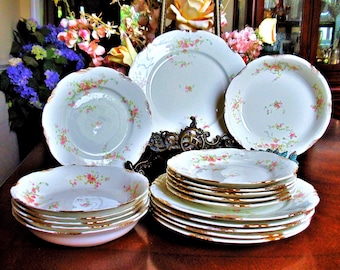 20 Piece Royal Albert Dimity Rose Service For4, Dinnerware Set - Etsy