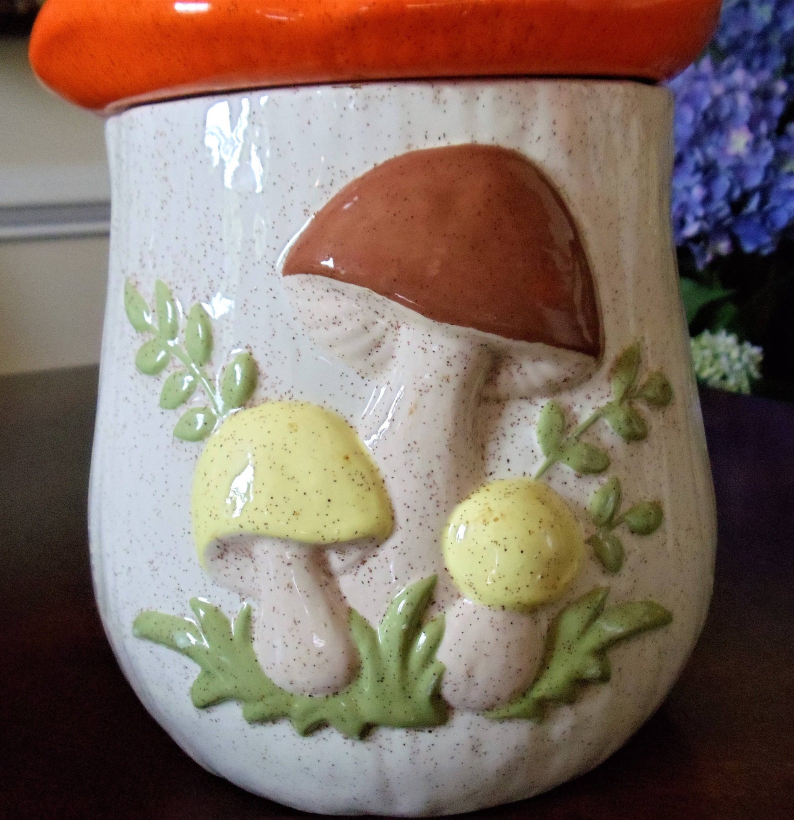 Mushroom Cookie Jar Canister Set of 3 Handpainted Bright & Etsy