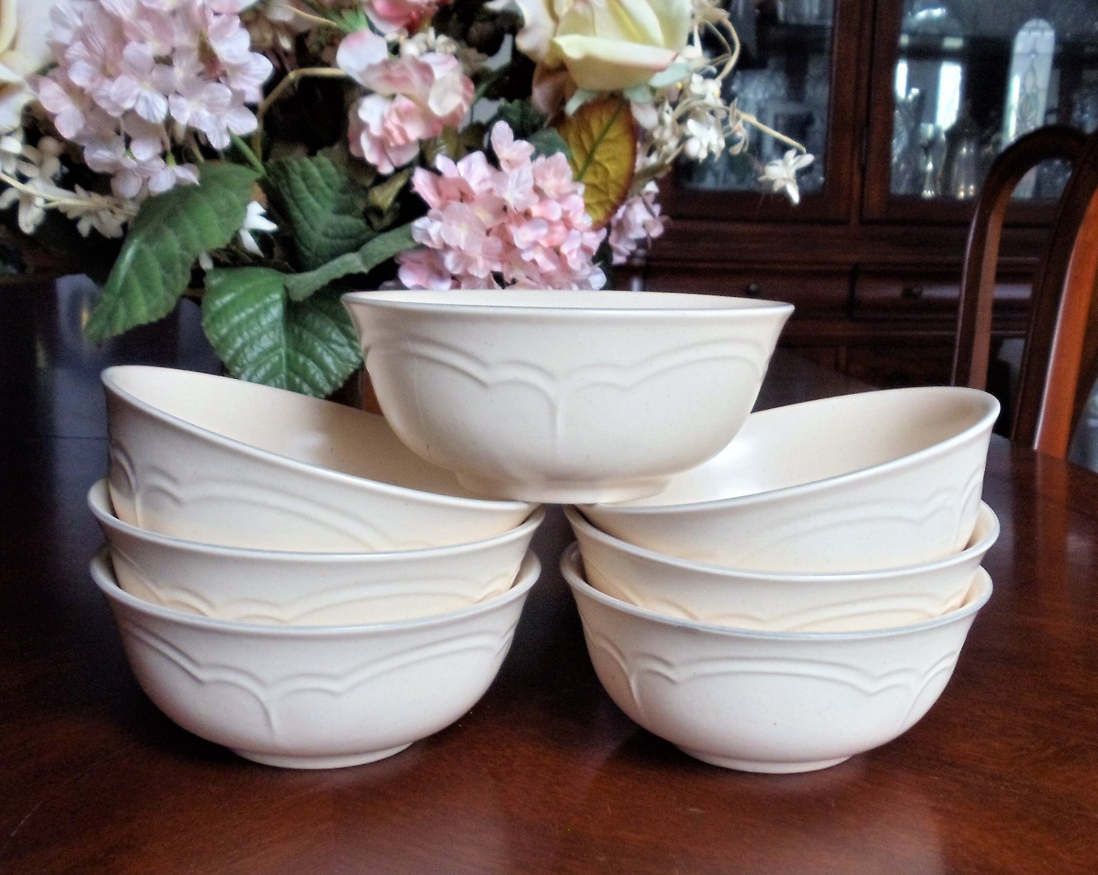 Pfaltzgraff Stoneware Bowls Set of 7 Vintage Collectible Made Etsy