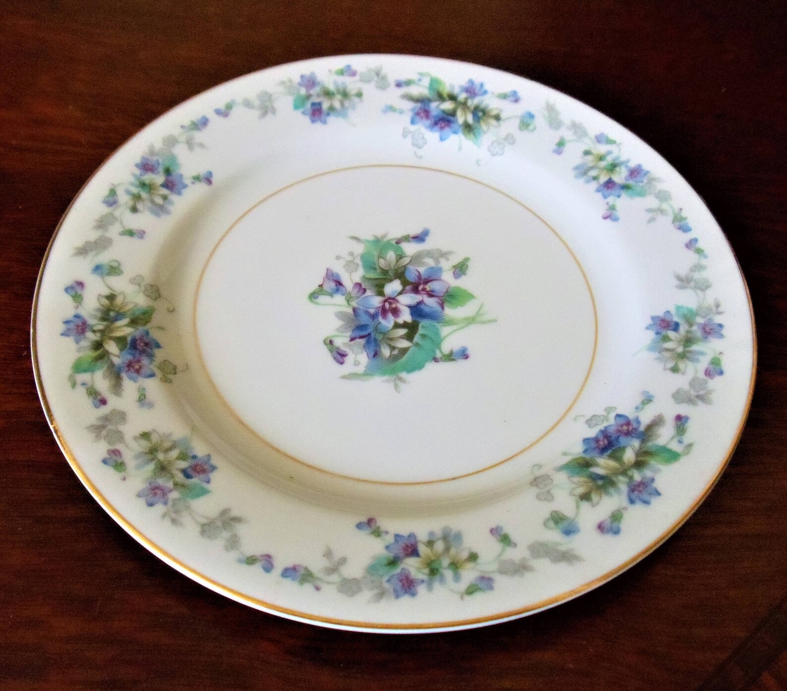 Noritake Blue & White Dessert Plates Set of 8 Vintage Japan Etsy