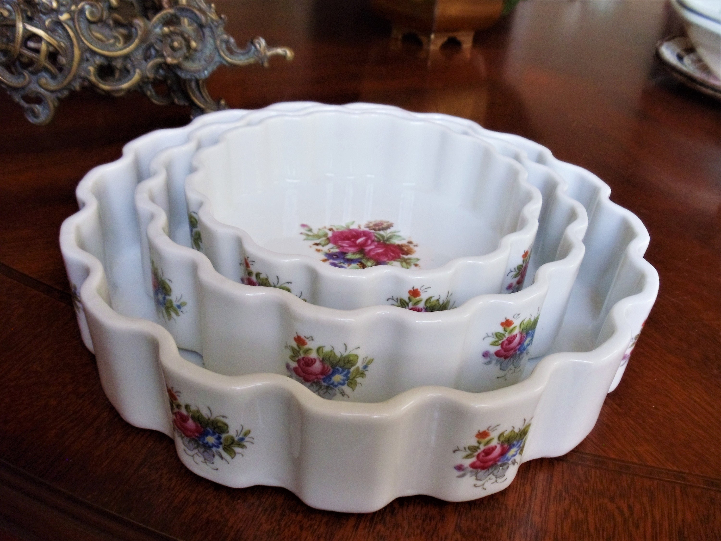 Fluted Baking Dishes Casserole Cookware Set of 3 Oven to Etsy