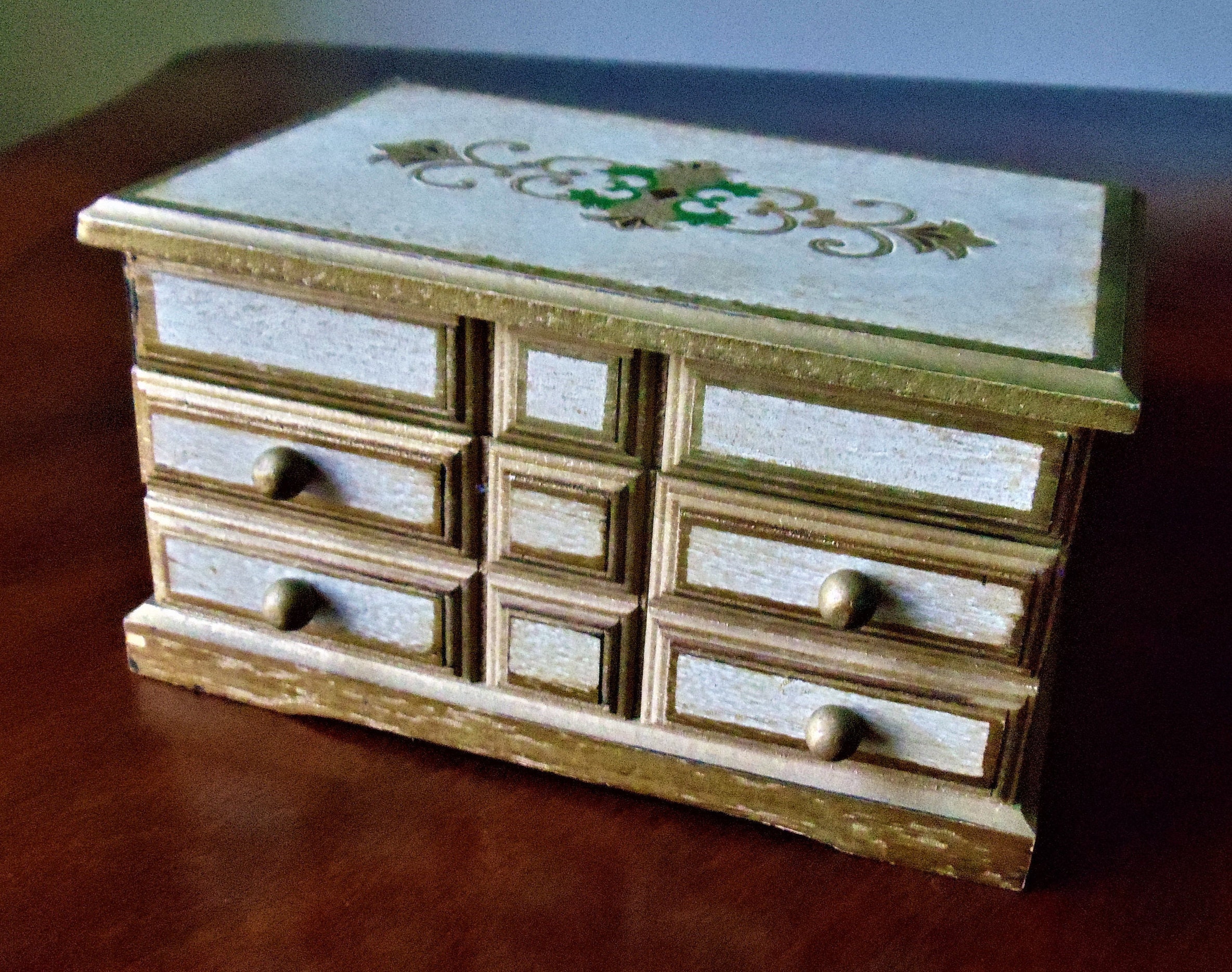 Vintage Toyo Japan Musical Jewelry Box Florentine Style Gold Etsy