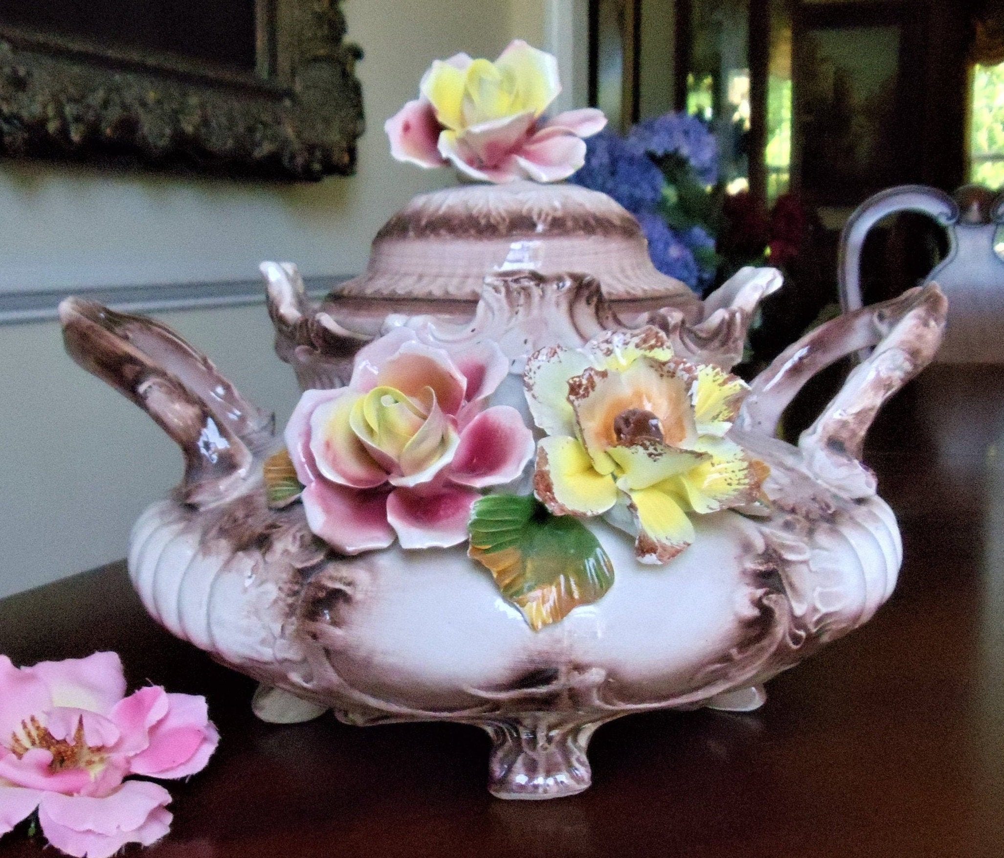 Rare Capodimonte Italy Porcelain Vase - Etsy