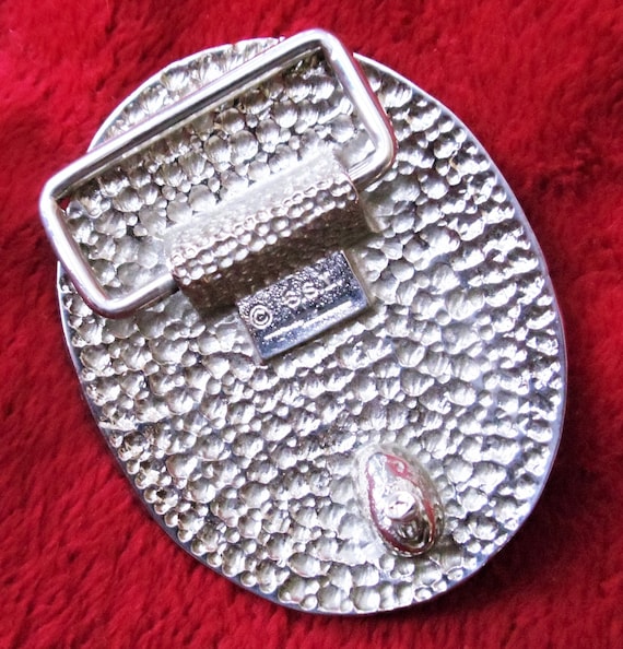 小物 Belt Buckle - SSI  1980s madeinUSA Vintage Native American Belt Buckle SSI Western Buffalo