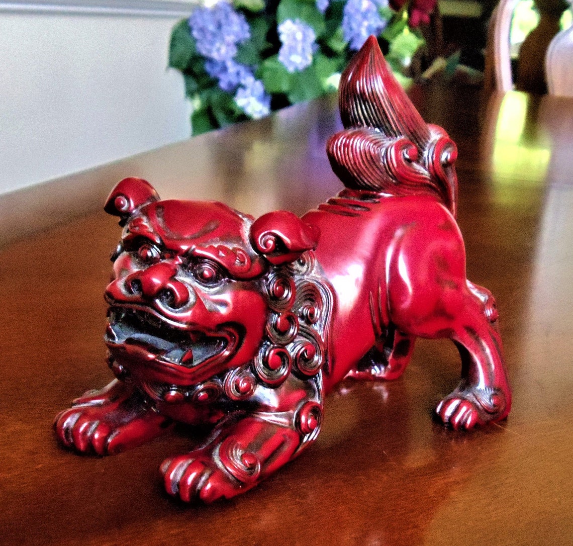 large resin foo dogs