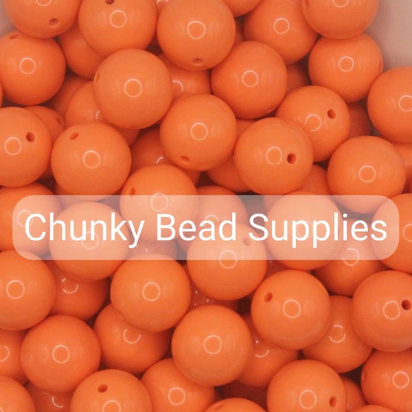 20mm “Coral” Solid Bubblegum Acrylic Beads, Chunky Bead Supplies, CBS, Chunky Bubblegum, Gumball Beads, 20mm Chunky Beads, Jewelry Making