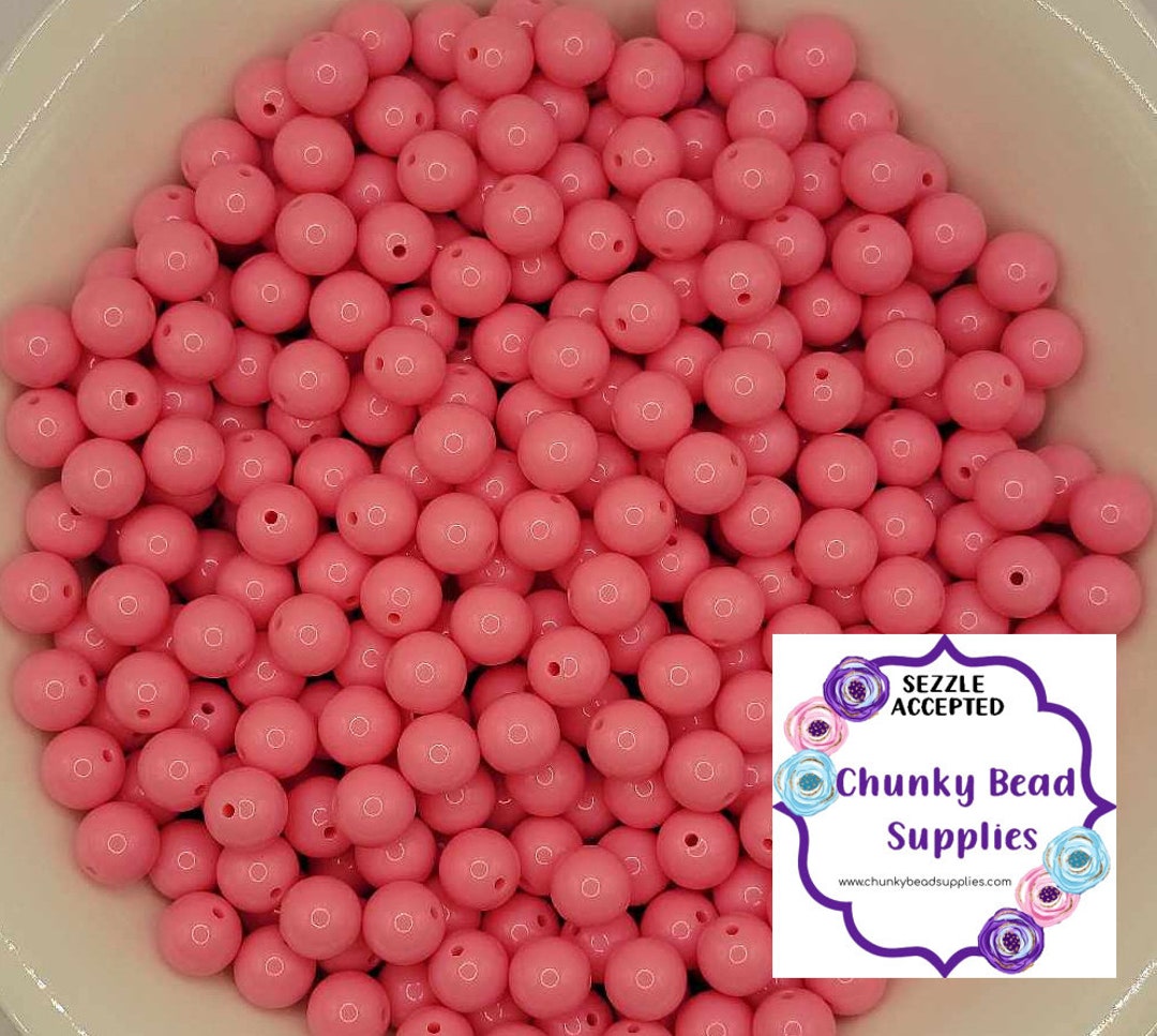 12mm taffy Solid Acrylic Beads CBS Chunky Bead Supplies Etsy