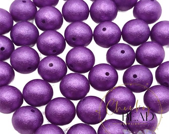 20mm “Dark Purple” Wrinkle Acrylic Beads, Chunky Bead Supplies, Dark Purple, Round, Resin, Textured Beads, Jewelry Making, Chunky Bubblegum