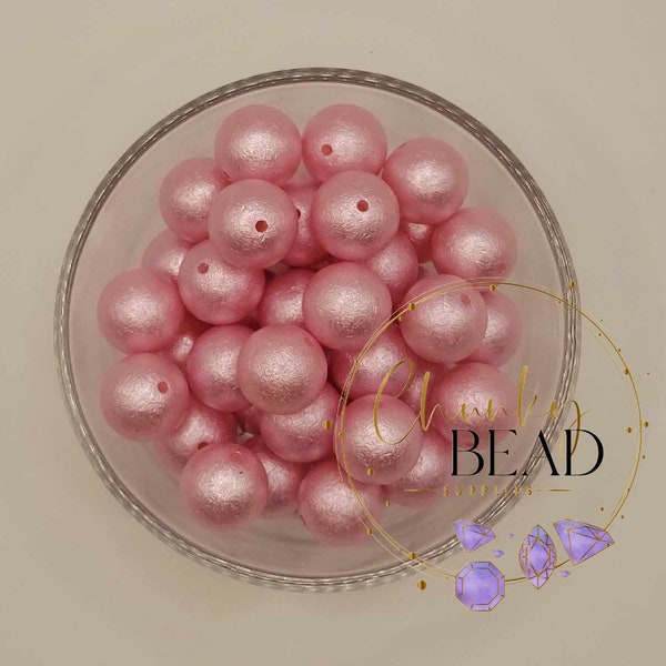 20mm “Bubblegum Pink” Wrinkle Acrylic Beads, Chunky Bead Supplies, CBS, Chunky Bubblegum, Textured, Specialty Beads, Jewelry Making, Baby