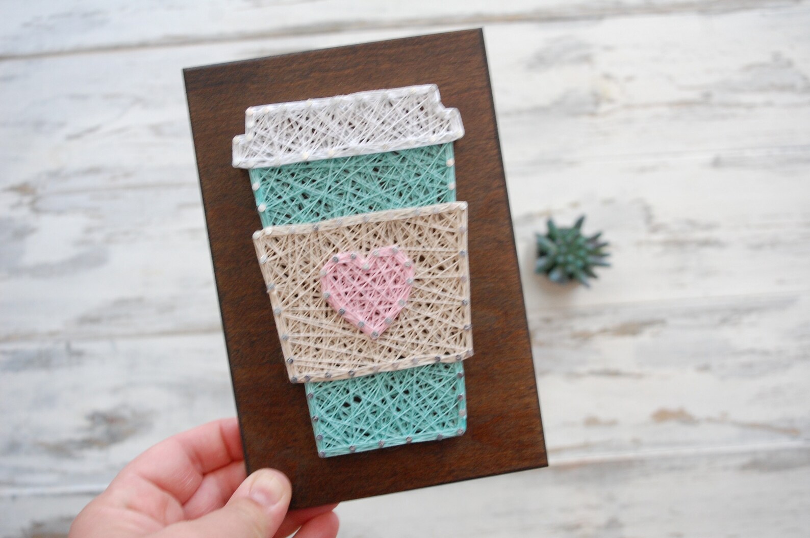 Coffee Cup String Art Coffee Bar Kitchen Decor Coffee Lover | Etsy