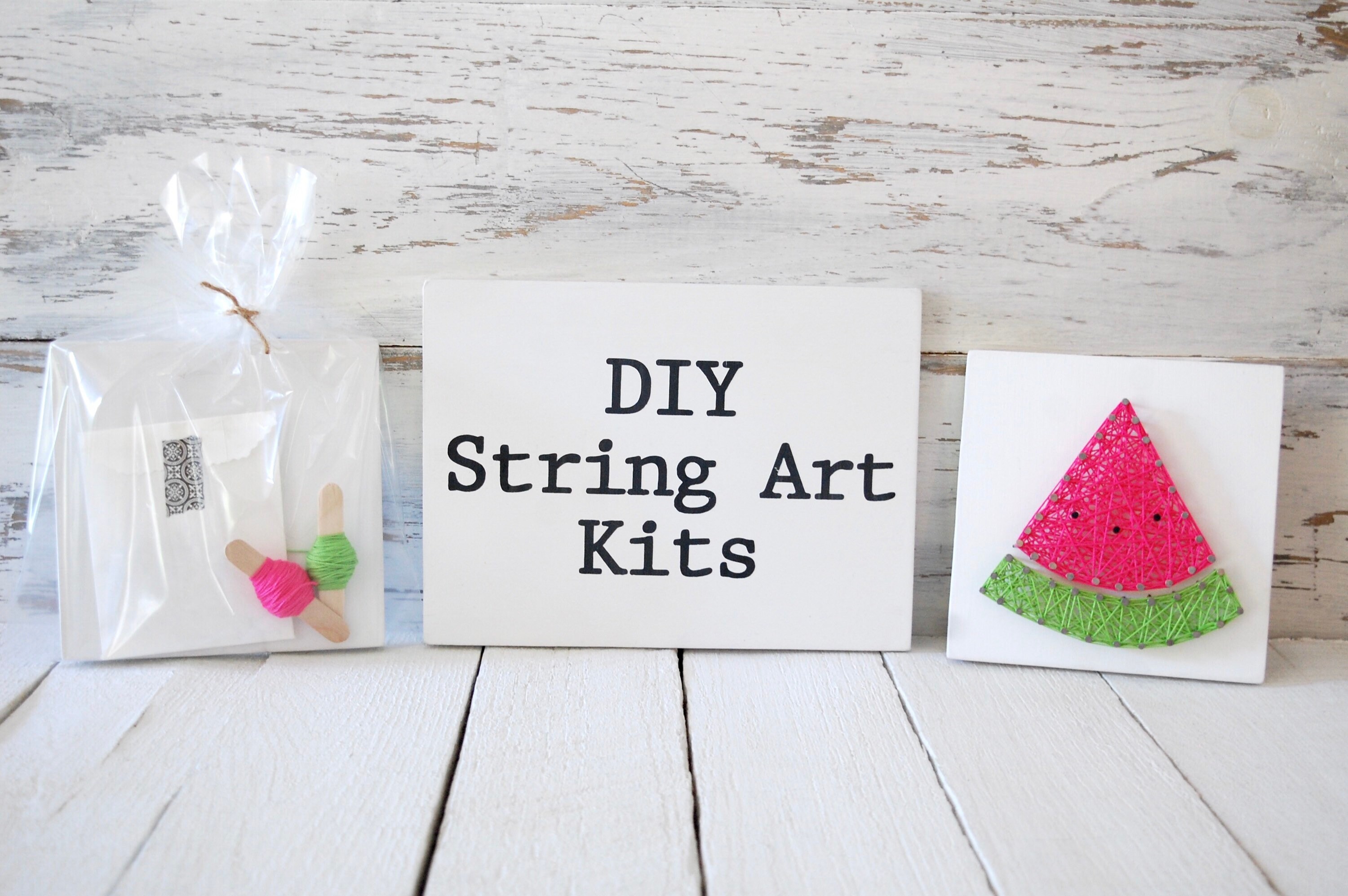 DIY Watermelon String Art Kit Do It Yourself Watermelon Etsy