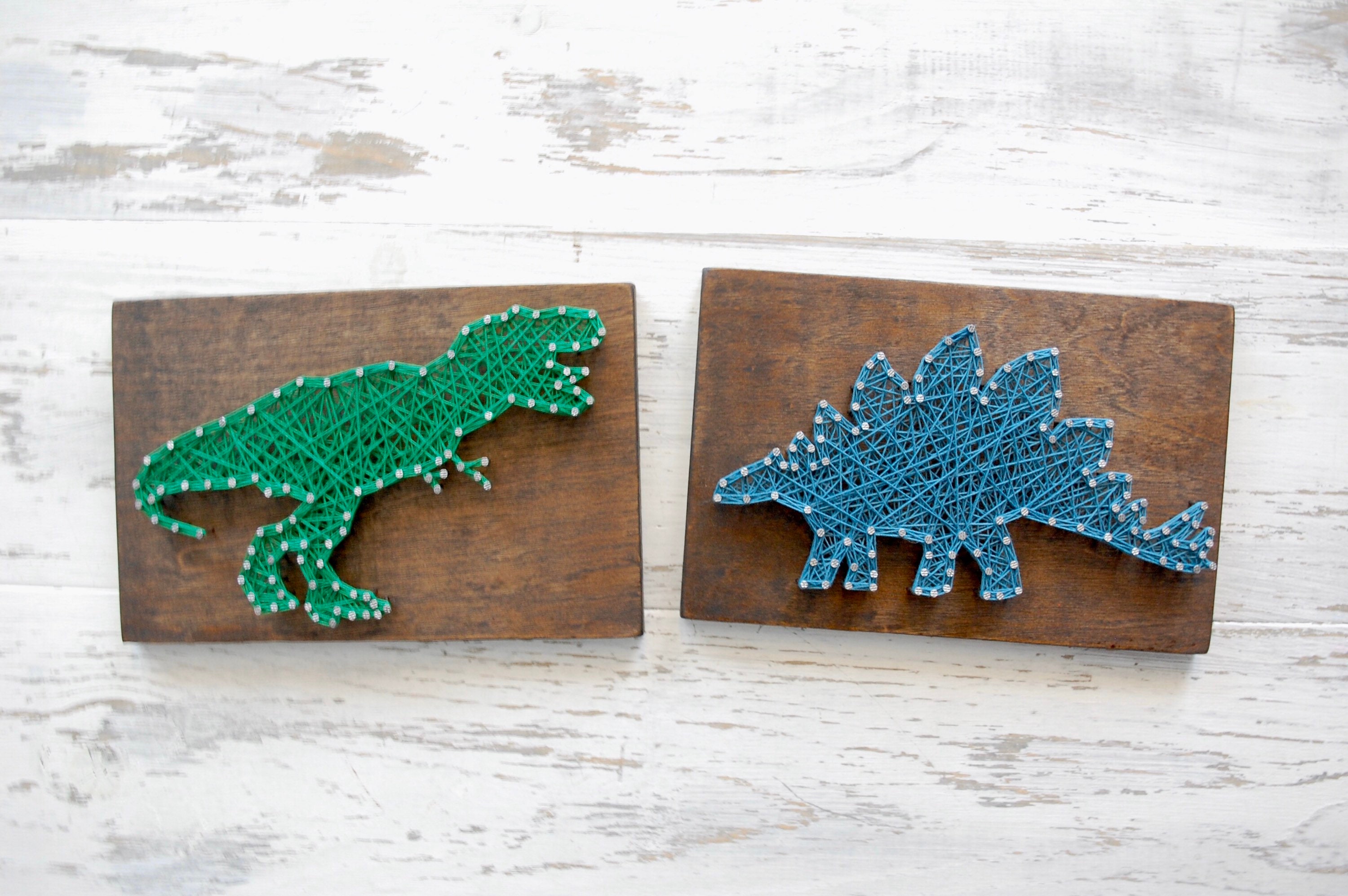 Dinosaur string art nursery decor dinosaur wall art Etsy