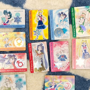 Raras tarjetas de coleccionista de Sailor Moon Nakayoshi / Tarjetas coleccionables, holográficas, pasteles, chica mágica / 90's/y2k Japanese Ephemera 90s Anime