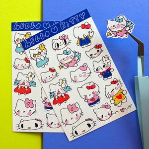 Süßes Kätzchen! | Stickerbogen | KOSTENLOSER VERSAND! | Wetterfeste Planer Aufkleber | w0nkk0