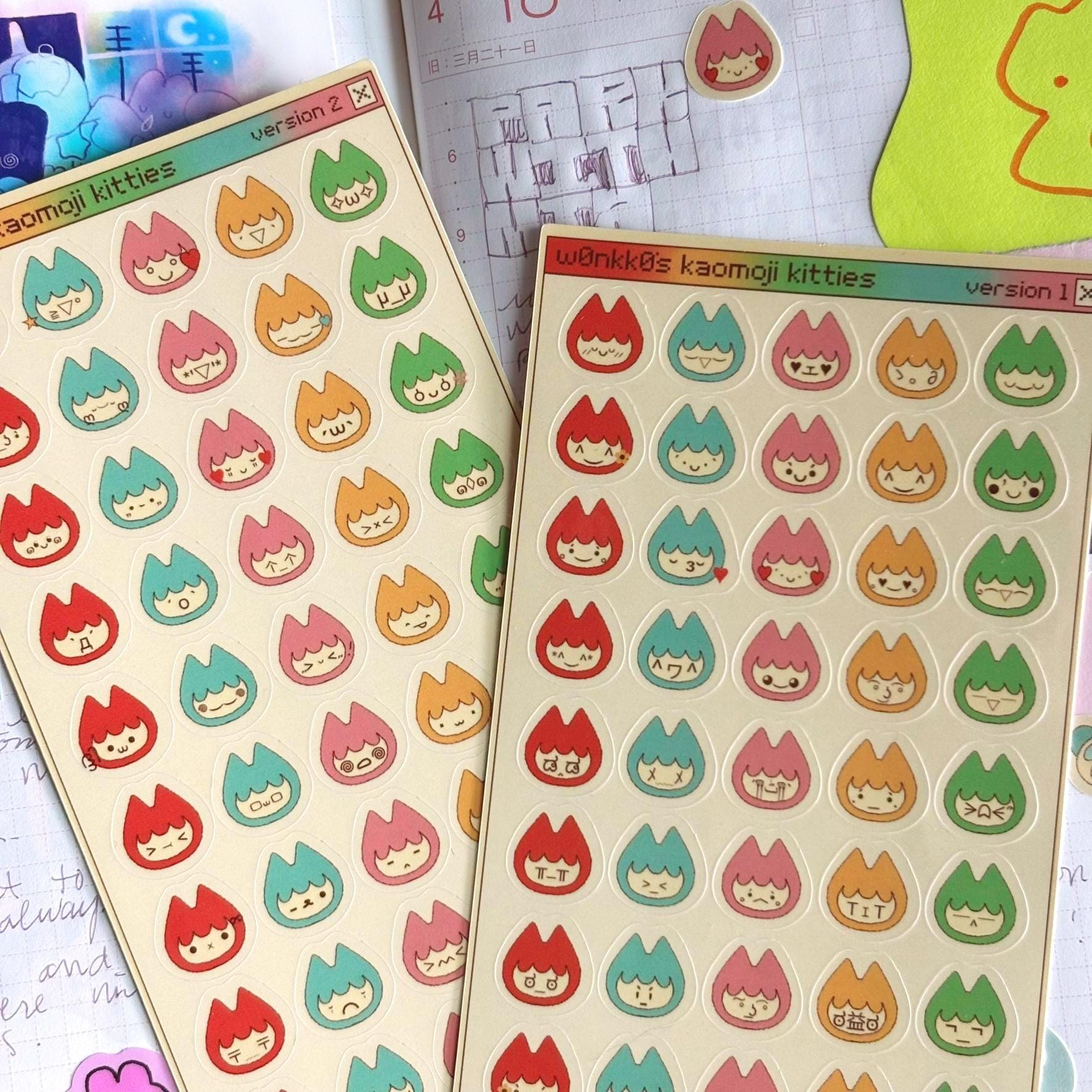 Kaomoji cats - Etsy 日本