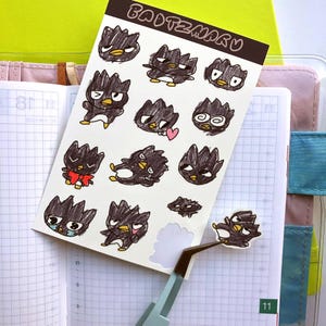 Bad Penguin Sticker Sheet: Weatherproof Planner Stickers
