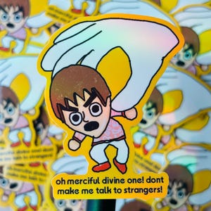 divine 1, no strangers!! y2k webcore cybercore vinyl sticker!