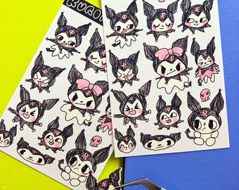 Kawaii Bad Bunny Sticker Sheet: Waterproof Planner Stickers