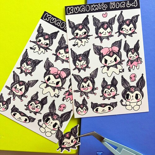Kawaii Bad Bunny Sticker Sheet: Waterproof Planner Stickers