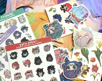 Genshin Gacha | Tajemnicze wydruki i naklejki | SUPER OKAZJA! W0nkk0