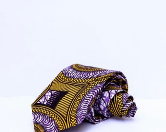Ankara Tie, Wedding necktie, African fabric Ttie, Groomsmen necktie, Wedding Gifts, Purple Tie, Grooms Gift, Groomsmen Gifts, Couple’s Tie