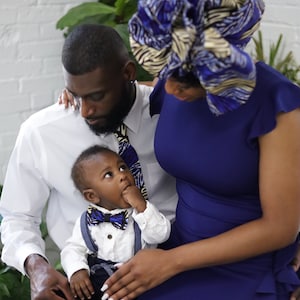 African Print Necktie, Mens Tie, Blue Tie, Wedding Tie, Mens Gifts image 2