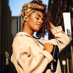 Orange Turban Wax, Orange Headwrap, Womens Headwrap