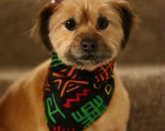 African bandanas, Pet bandanas, Dog bandanas, puppy bandanas, Multicolored Dog Bandana