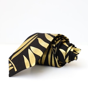 Ankara Necktie, Wedding Necktie, Black And Gold Necktie, Groomsmen, Father’s Day Gifts, Christmas Gifts, Holiday Gifts For Men, Men’s Gifts