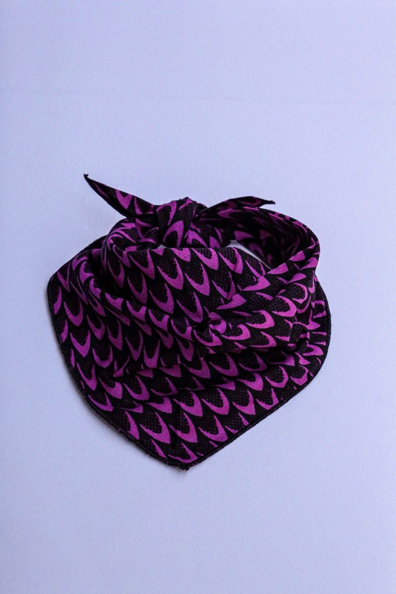 African Ankara Dog Bandana, Purple Pet Neckwear