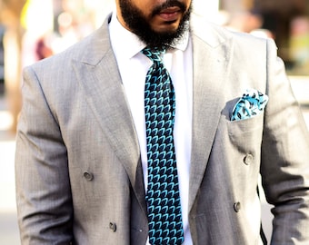 Ankara Necktie, Wedding Necktie, Blue Necktie, Cotton Tie, Wedding Outfit, Father’s Day Gifts, Groomsmen Blue Necktie, Floral Tie