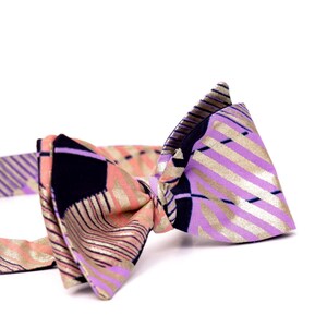 African Bowtie, Men’s Accessories, Bowties For Men, Lilac Tie, Silver Bowtie, Groomsmen Bowtie, Wedding Bowtie, Gifts For Men, Suit and Tie