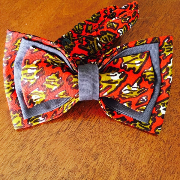 African Bow Tie, Bow Tie, Ankara bow tie, Nigerian bow tie, Bow Tie for men, Bow Tie for women, Bow Tie for kids, "Heartbreaker"