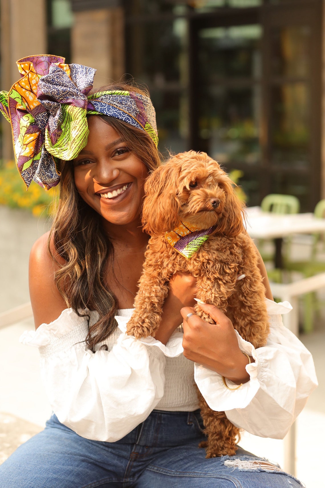 Turban Wrap Pet Gifts Headwrap Dog Bandana Green Headwrap - Etsy