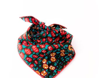 African Dog Bandanas, Bandanas For Dogs, Animal Print Bandanas, Leopard Print Bandana, Ankara Bandana, Pet Gifts, Dog Gift, Pup Bandana