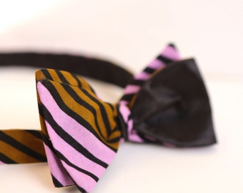 African Print Bowtie, Double Sided Bowtie, Wedding Bowtie, Men’s Bowtie, Black Bowtie, Cotton Bowtie, Satin Bowtie