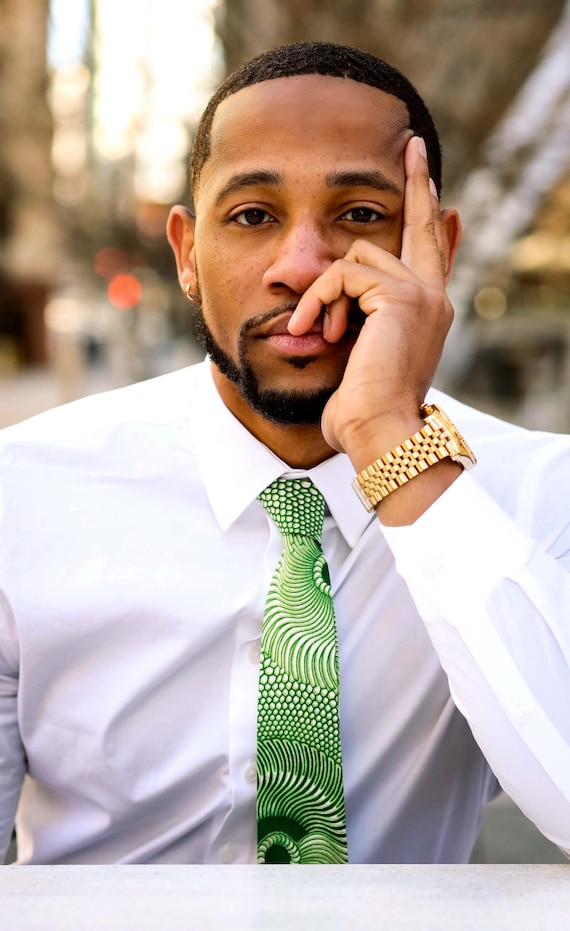 Green best sale wedding tie