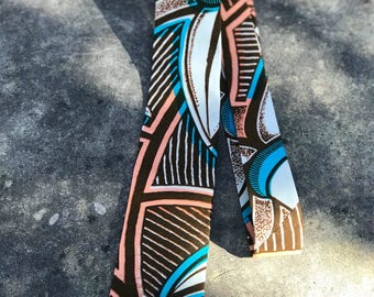 Ankara necktie, Wedding necktie, African fabric necktie, Groomsmen necktie