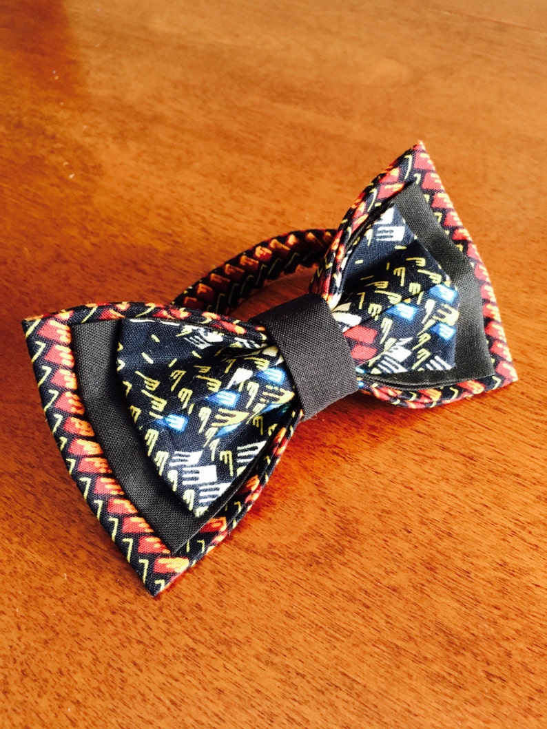 Black African Bow Tie, Unique Bow Tie, Bow Tie, Ankara bow tie, Nigerian bow tie, Bow Tie for men, Bow Tie for women, Bow Tie for kids image 4