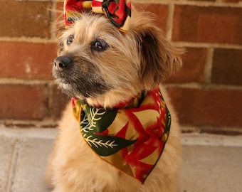 Collar de perro de flores- Pañuelo para perros- Pañuelo para mascotas africanas- Collar de perro lindo para regalo de cumpleaños- Collar ajustable- Accesorios para perros-Lazo de pelo -