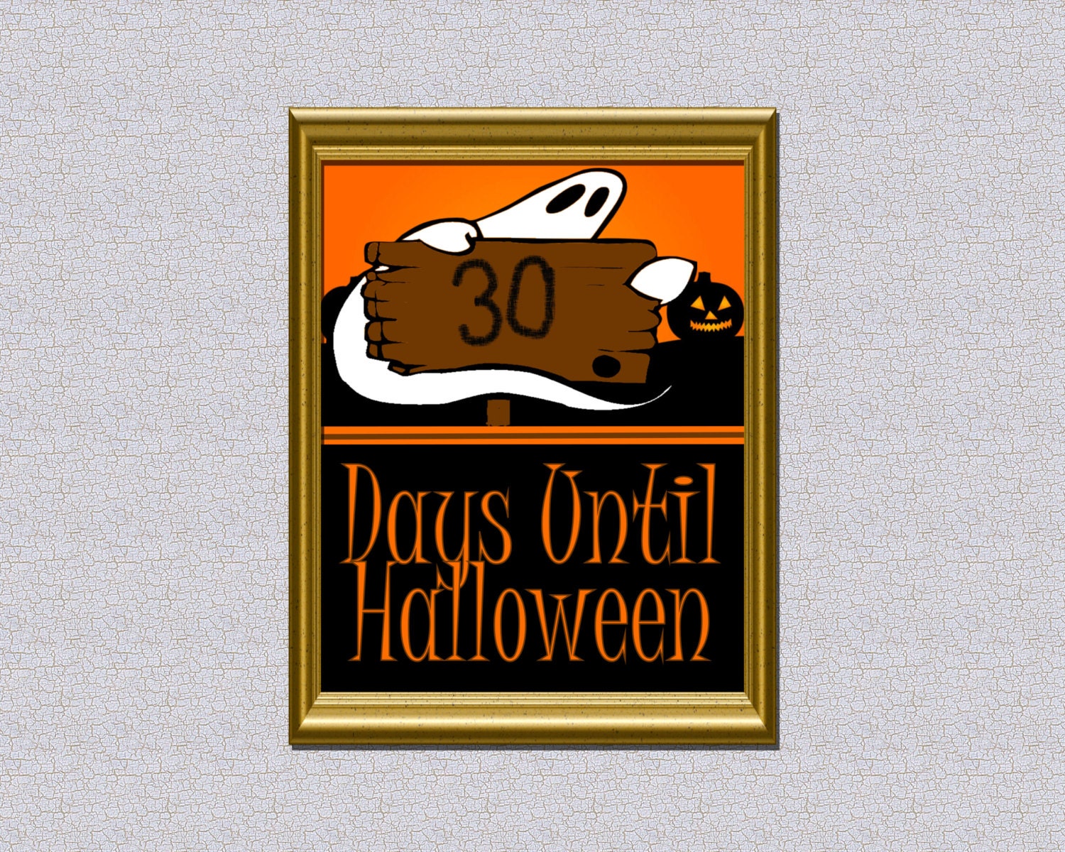 Ghost Halloween Countdown Calendar Download 8x10 Etsy