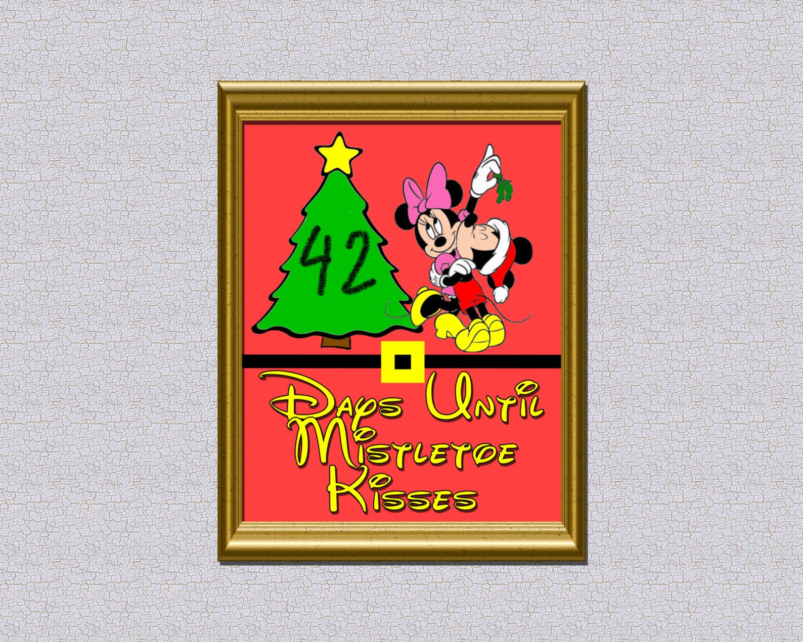 Disney Mickey and Minnie Mouse Christmas Countdown Calendar Etsy