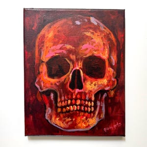 Skull study original painting 1