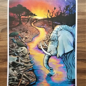 Elephant Grave Yard print