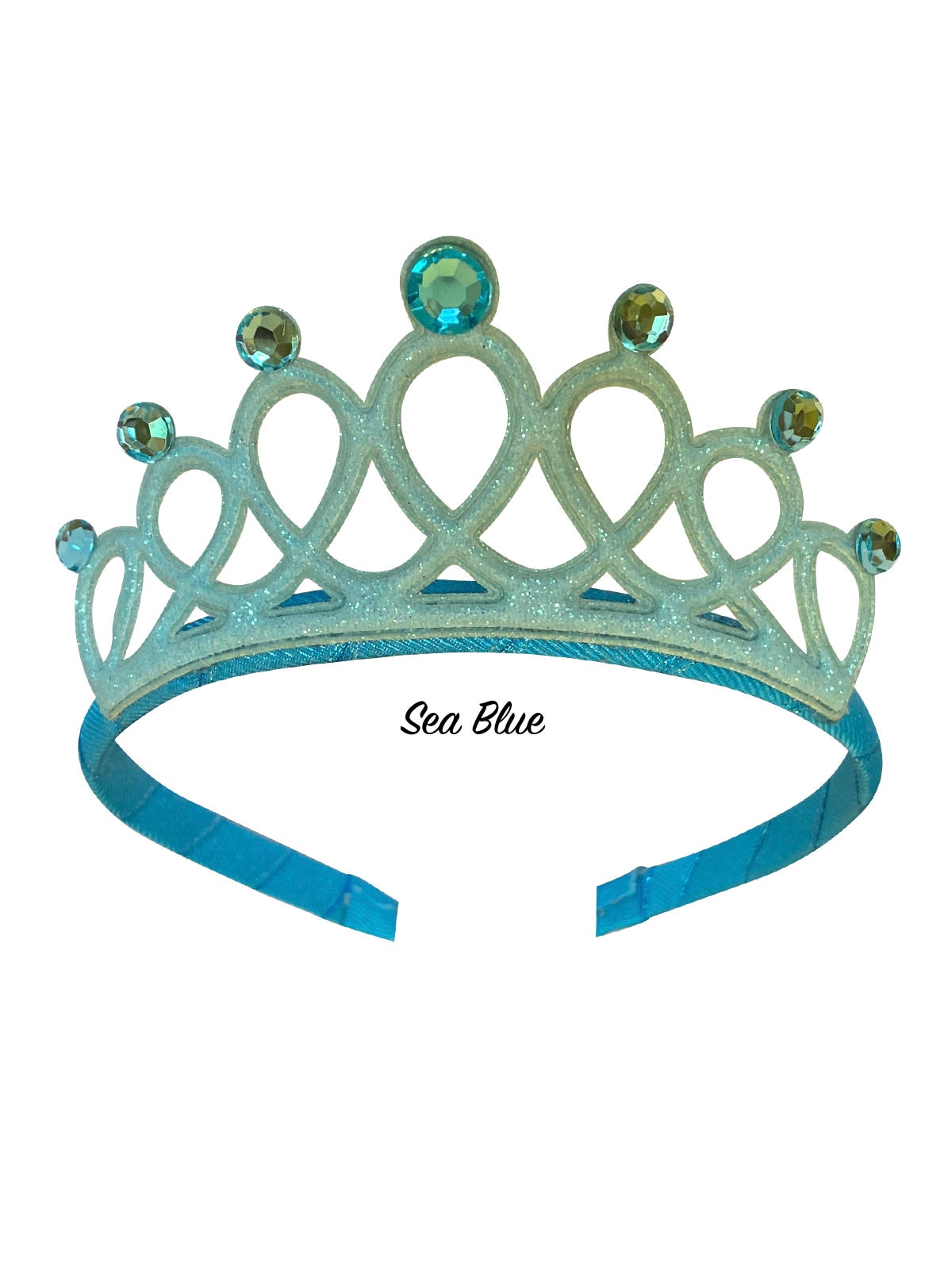 Glittery Princess Crown Headband With Glittery Crowns and Glittery ...