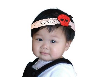 Sequin skull headband, soft pirate eye patch, kids pirate costume, baby halloween costume, toddler halloween costume, kids halloween costume