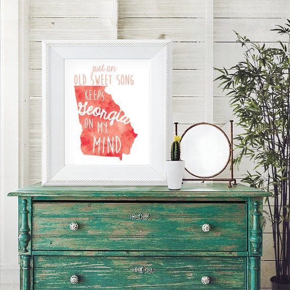 Items similar to Decor Printable State Decor On