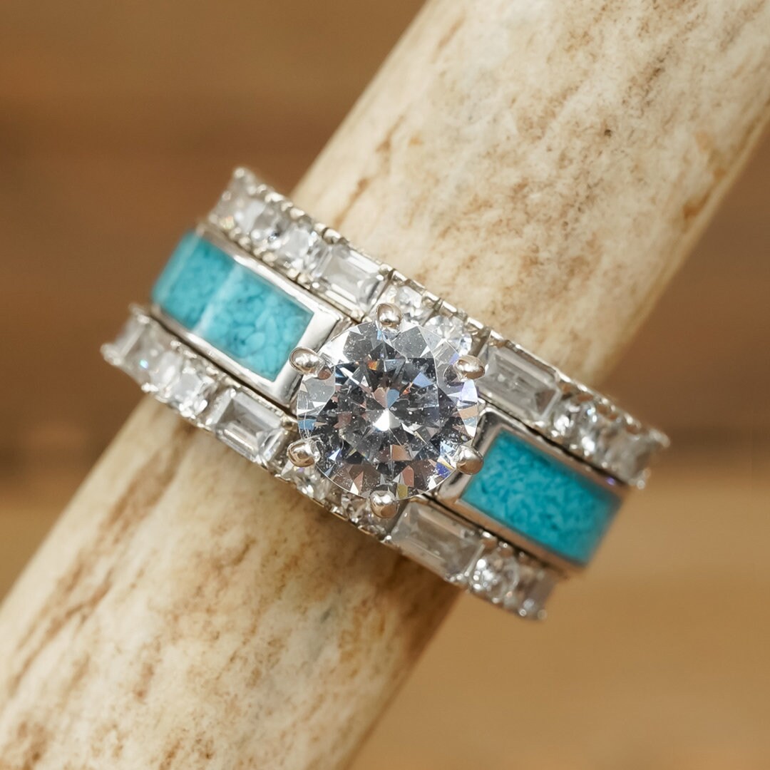 outlet store The Grand Tahoe Baguette Wedding Set akhiindian